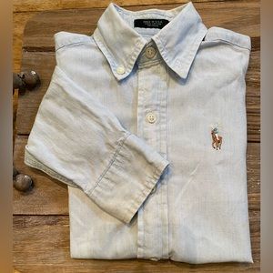 Vintage‎ Polo by Ralph Lauren Boy’s Sz 5 Cotton Light Chambray Button Down Shirt